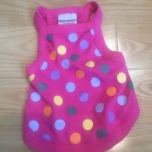 Pink polka dot dog dress